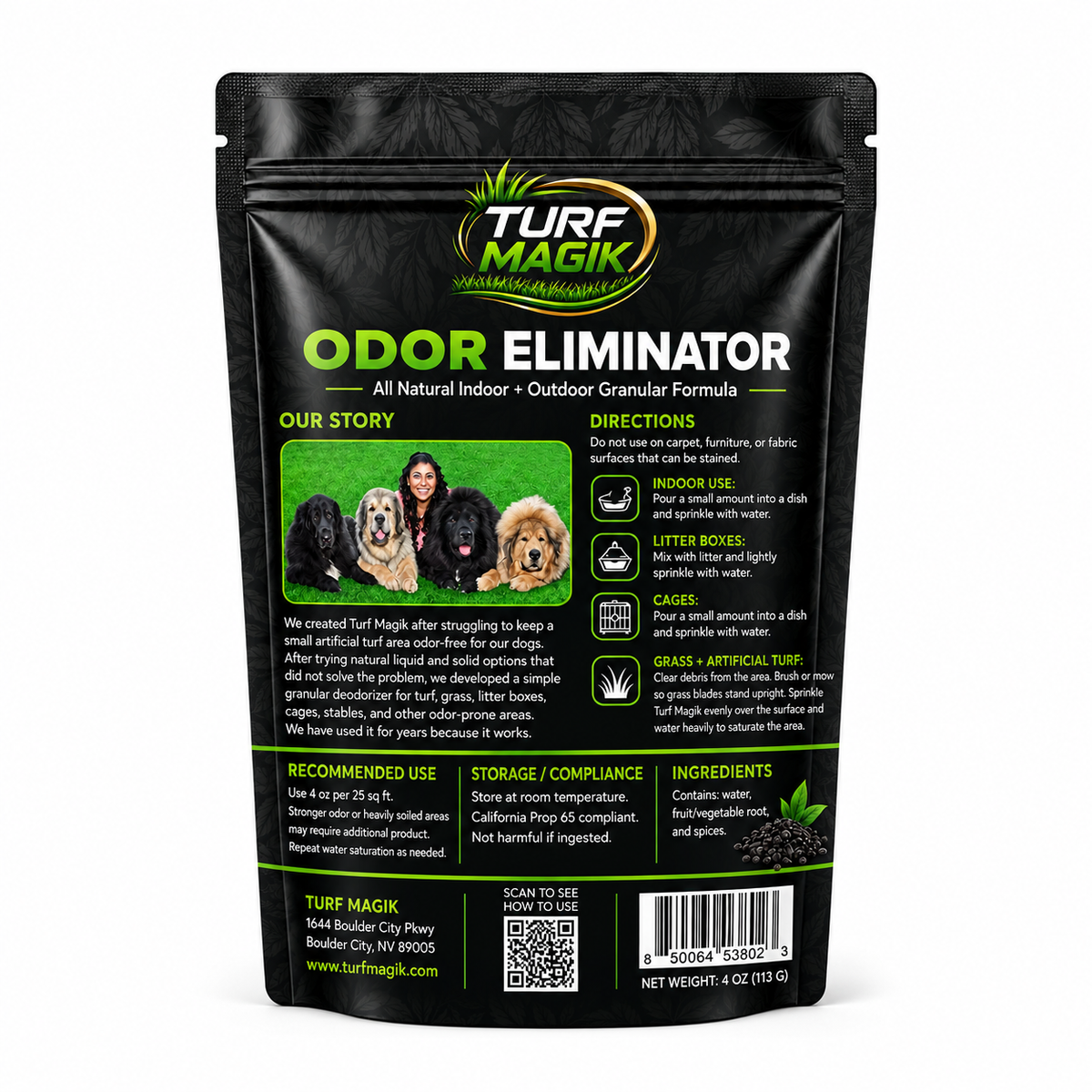 Turf Magik Odor Eliminator — 4 Ounce Bag